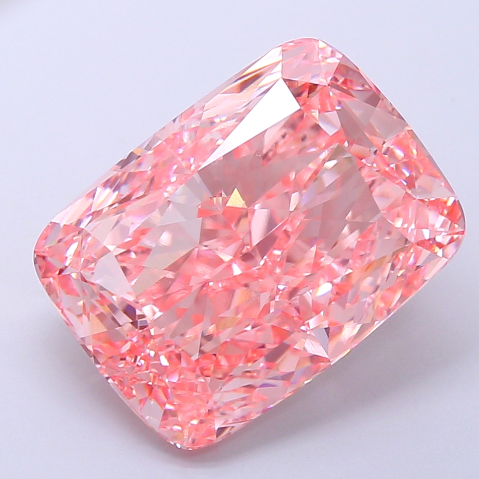 10.0ct Cushion Modified Fancy Vivid Pink VS1 IGI
