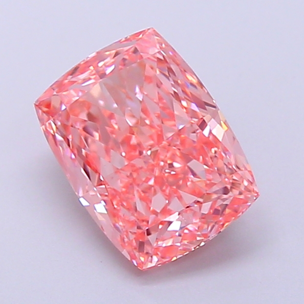 2.0ct Cushion Modified Fancy Vivid Pink VS1 IGI