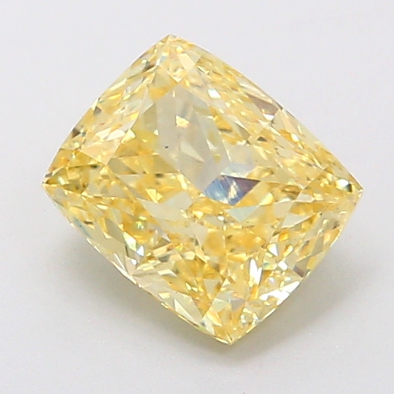 1.5ct Cushion Modified Fancy Intense Yellow SI1 IGI