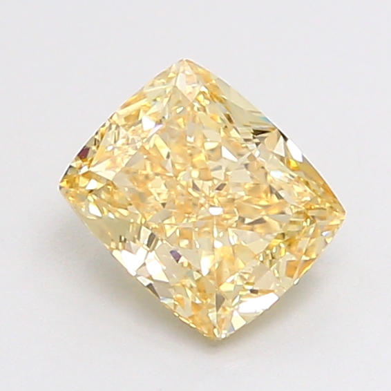 1.1ct Cushion Modified Fancy Intense Yellow VVS2 IGI