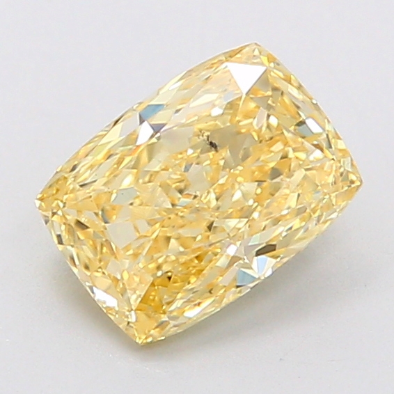 1.1ct Cushion Modified Fancy Intense Yellow SI1 IGI