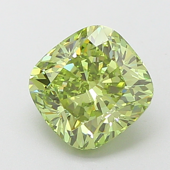 1.9ct Cushion Brilliant Fancy Vivid Green VVS2 IGI