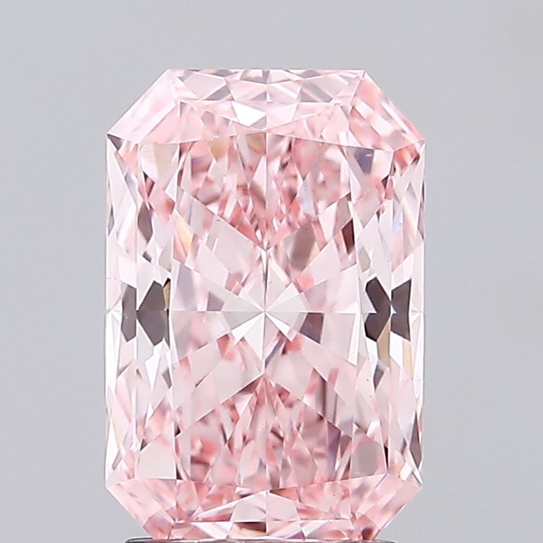 2.5ct Radiant Fancy Vivid Pink VVS2 IGI