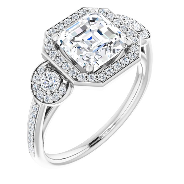 Platinum Halo Engagement Ring Jewellery Warehouse
