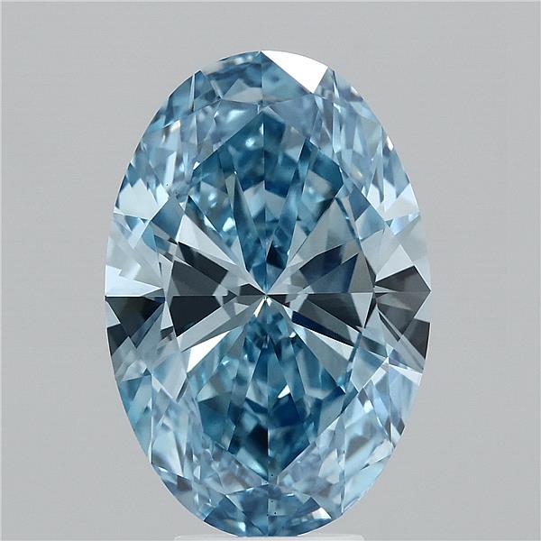 Oval 6.02ct Fancy Vivid Blue VS1