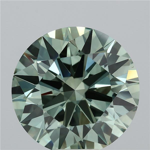 Round 12.8ct Fancy Vivid Green VS1