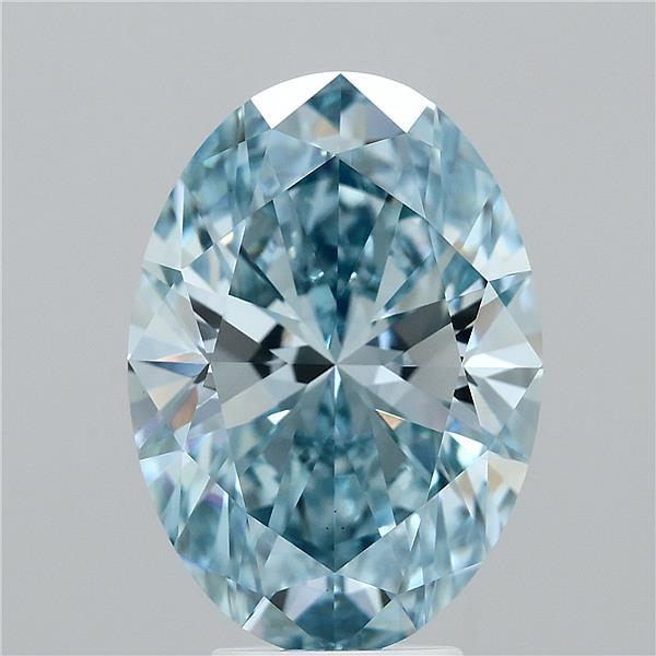 Oval 5.06ct Fancy Vivid Blue VS1