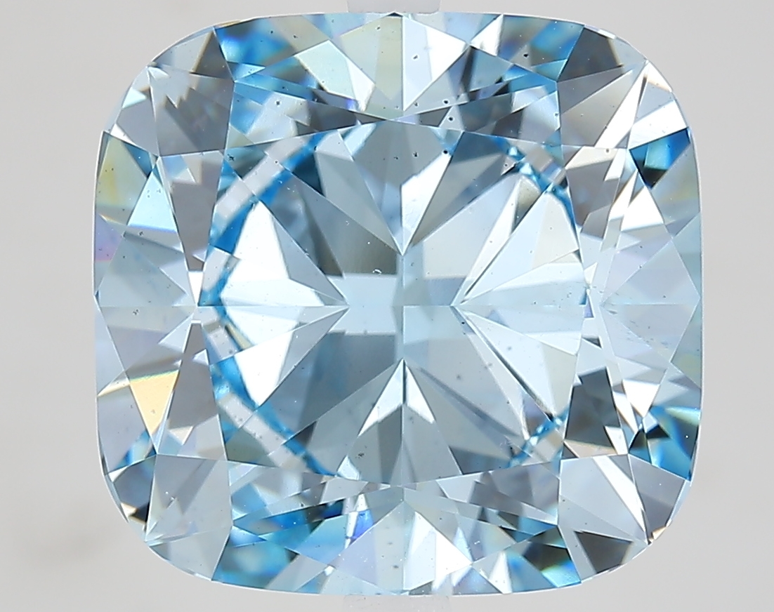 10.20ct Cushion Fancy Vivid Blue SI1 IGI