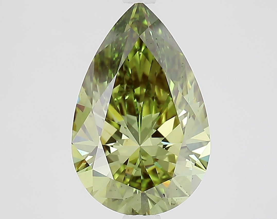 2.8ct Pear Fancy Vivid Green VS1 IGI