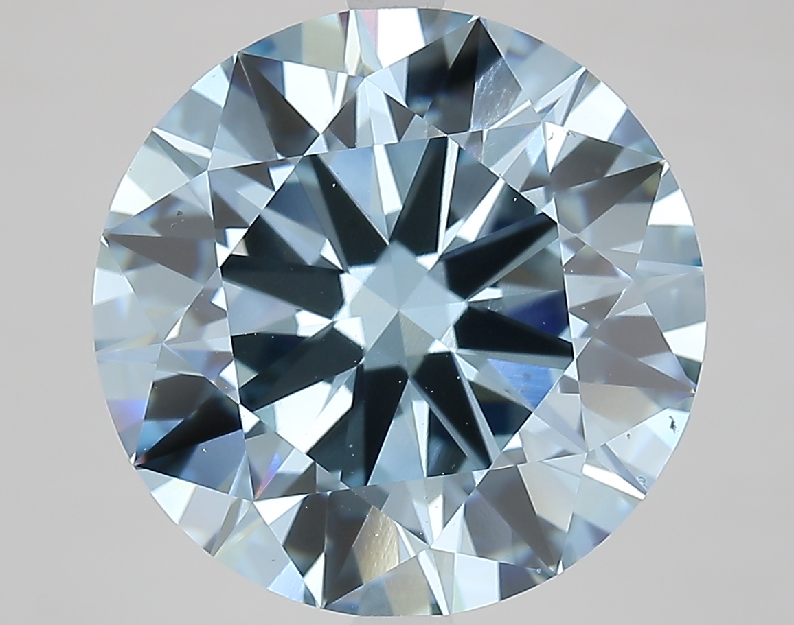 8.6ct Round Fancy Vivid Blue VS1 IGI