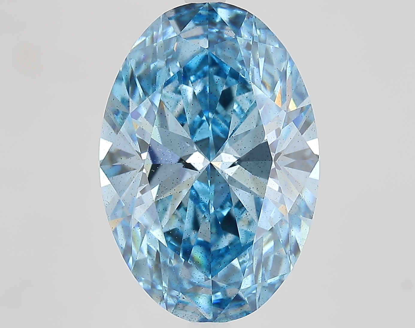 7.2ct Oval Fancy Vivid Blue SI1 IGI