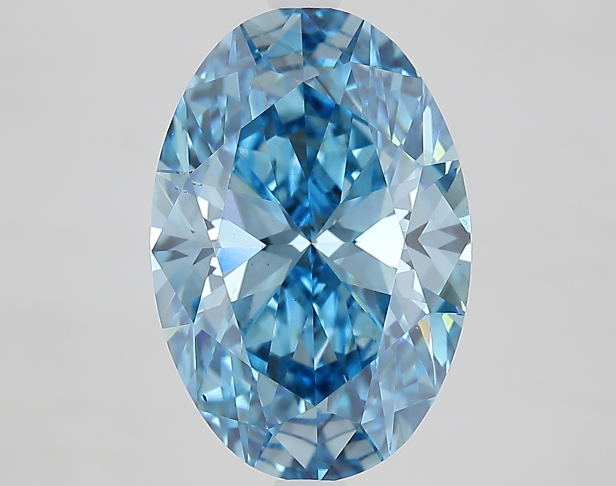 Oval 5.16ct Fancy Vivid Blue VS1