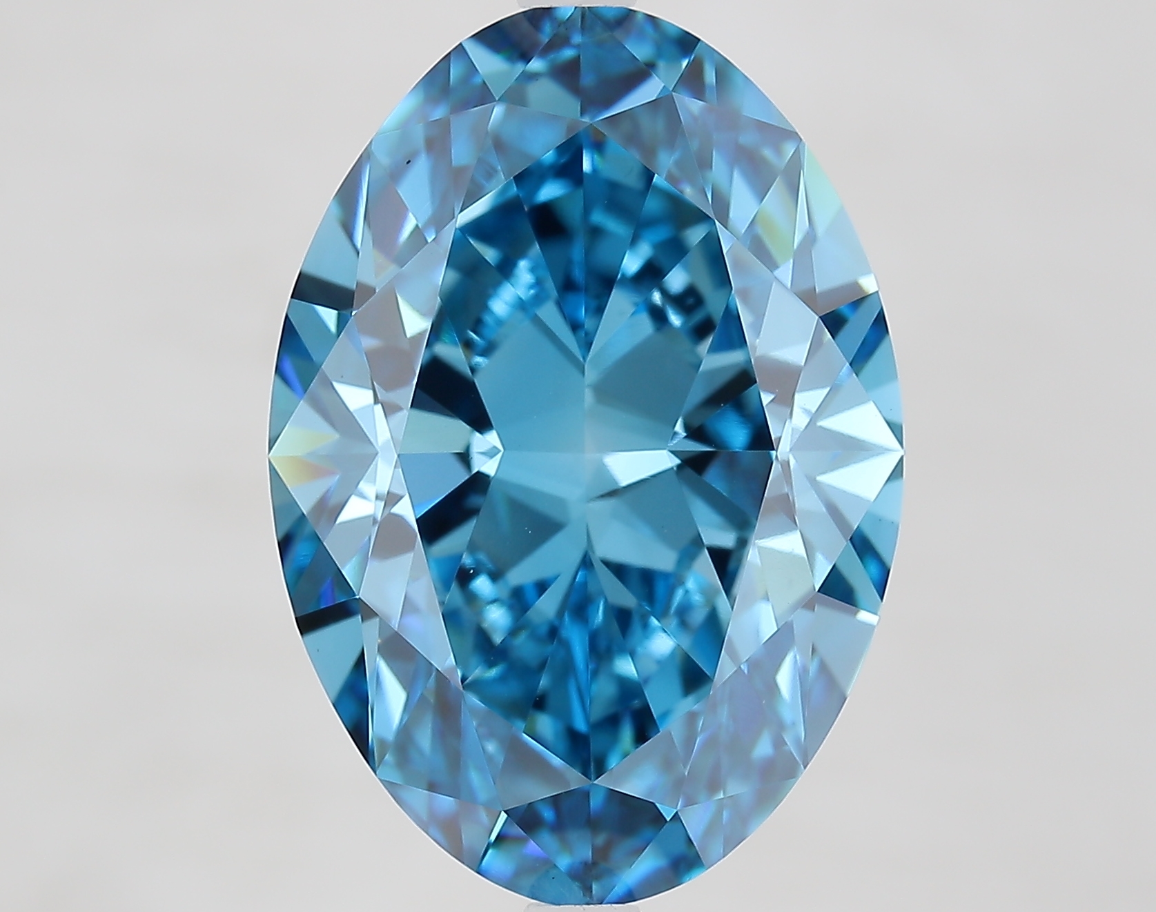 8.02ct Oval Fancy Vivid Blue VVS2 IGI