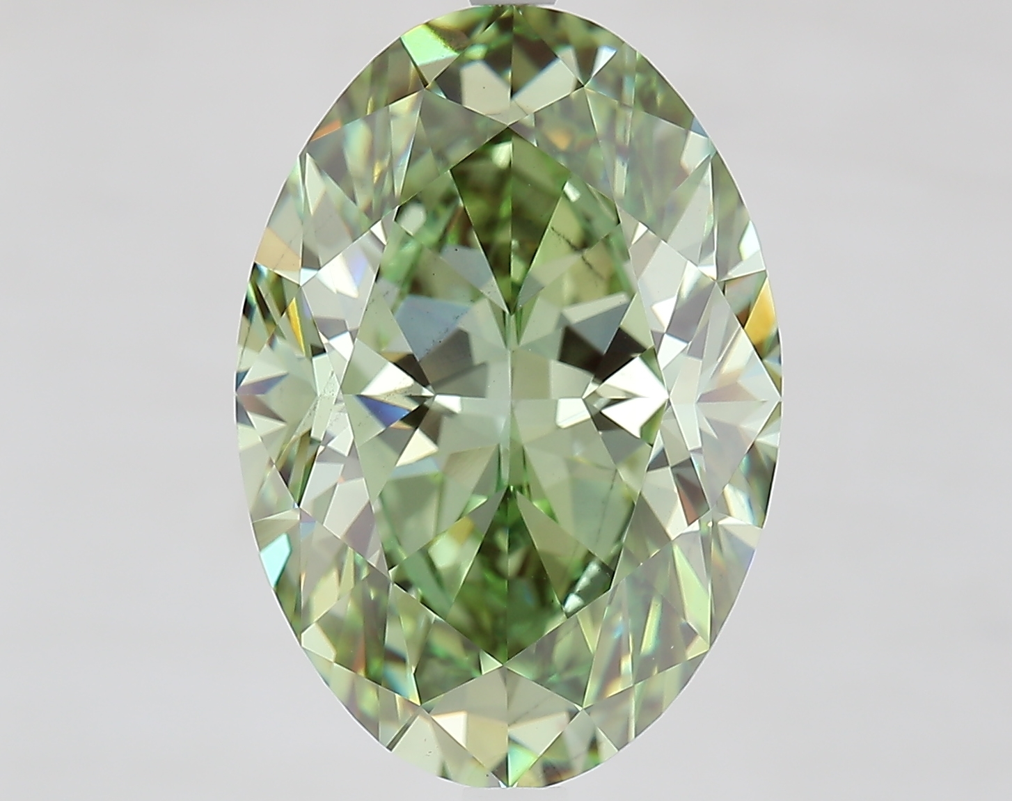 9.2ct Oval Fancy Vivid Green VS2 IGI