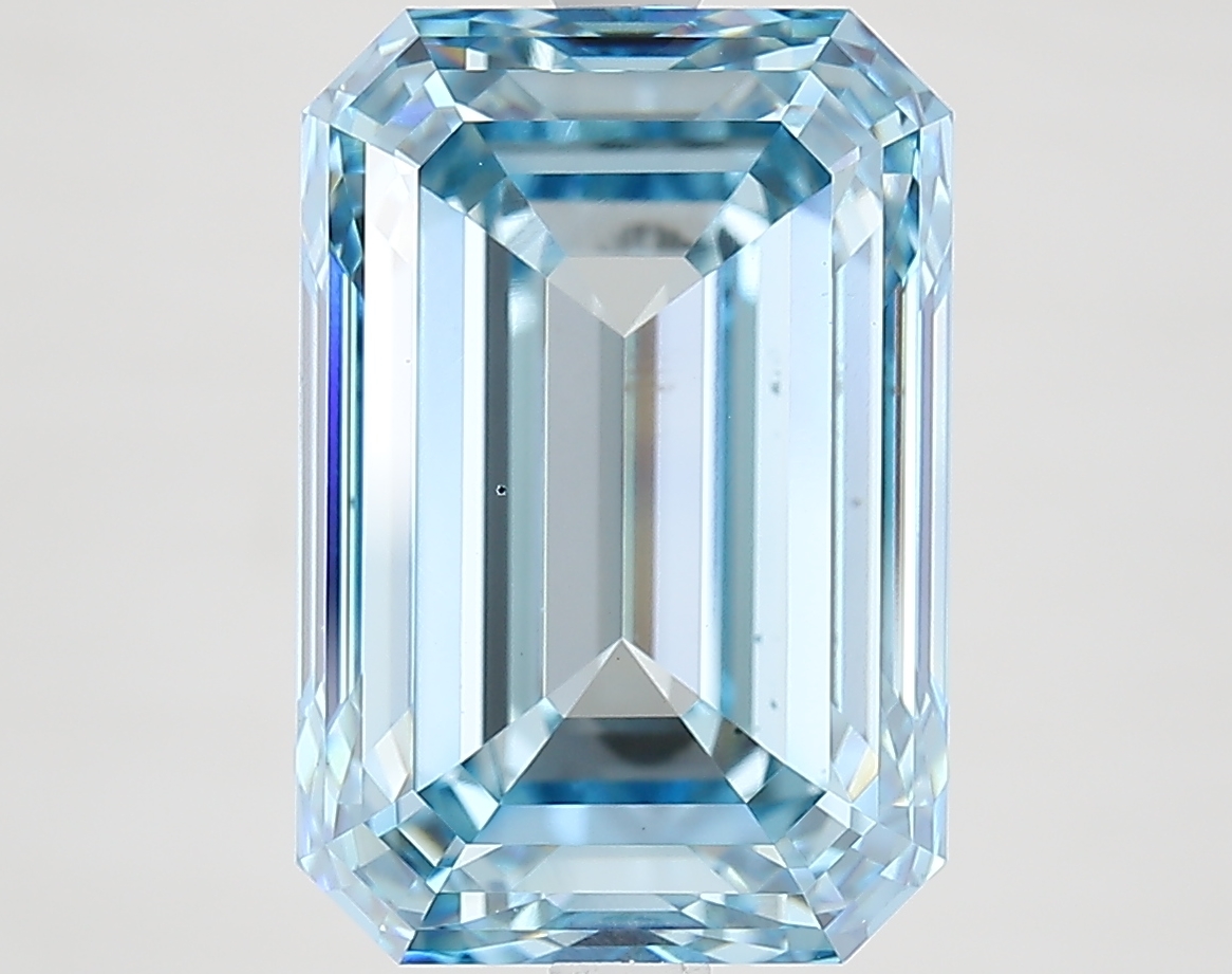 8.1ct Emerald Fancy Intense Blue VS2 IGI