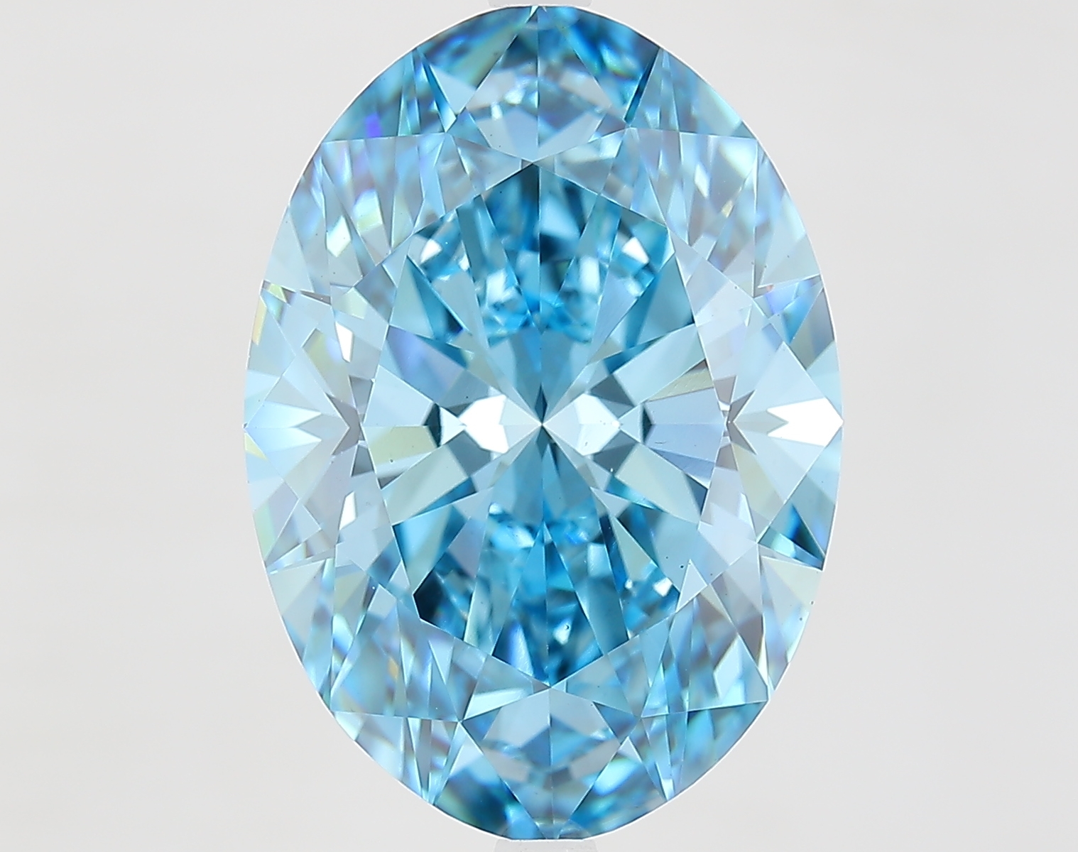 10.7ct Oval Fancy Vivid Blue VS1 IGI