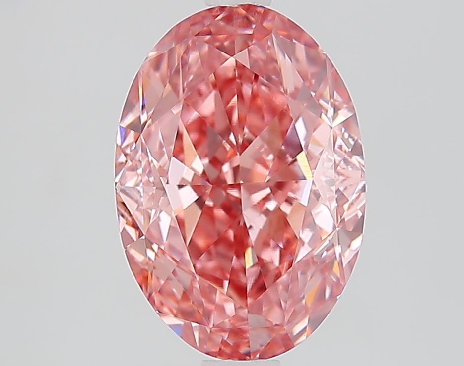 2.8ct Oval Fancy Vivid Pink VVS2 IGI