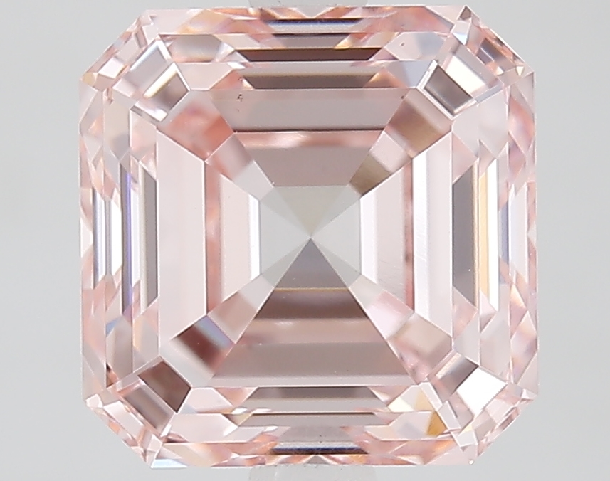 3.3ct Asscher Fancy Intense Pink VS1 IGI