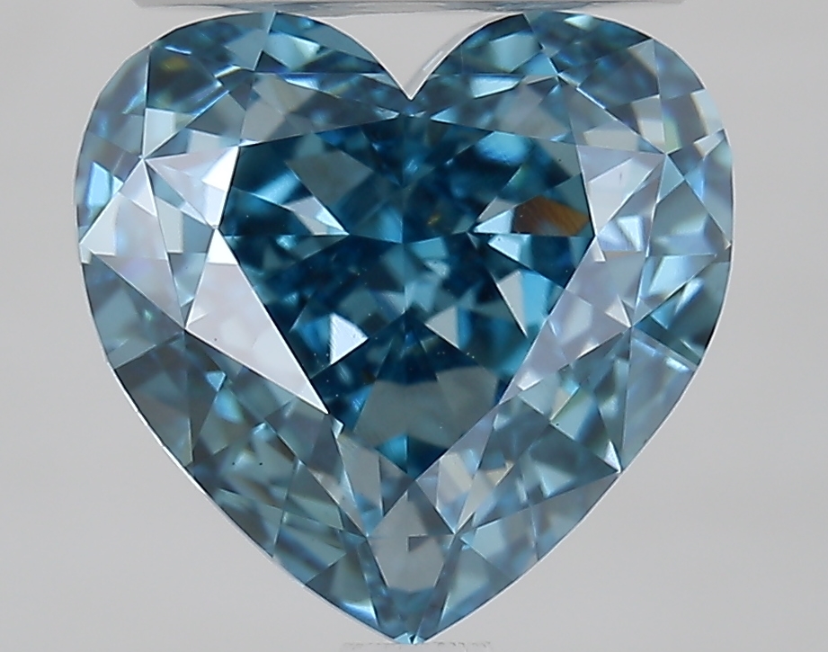3.1ct Heart Fancy Vivid Blue VS1 IGI