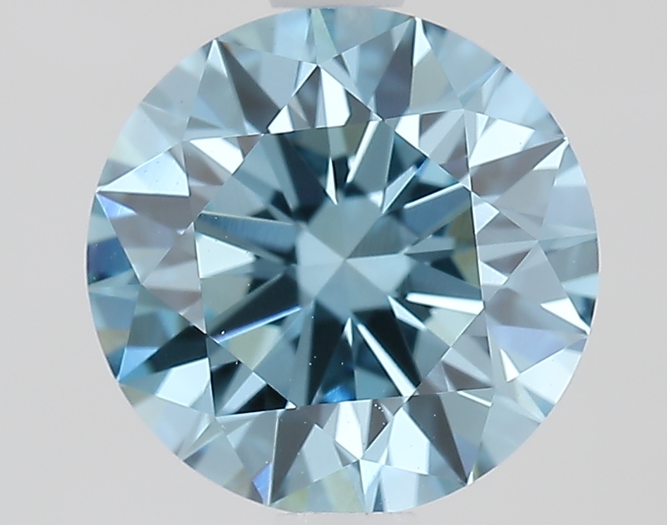 1.7ct Round Fancy Vivid Blue VVS2 IGI