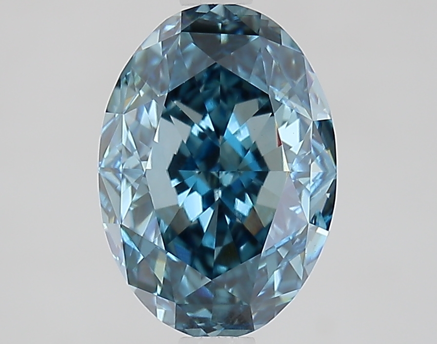 2.4ct Oval Fancy Vivid Blue VVS2 IGI