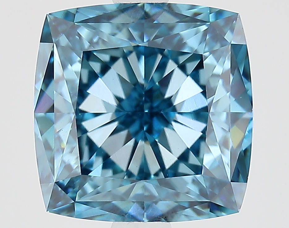 3.6ct Cushion Fancy Vivid Blue VVS2 IGI