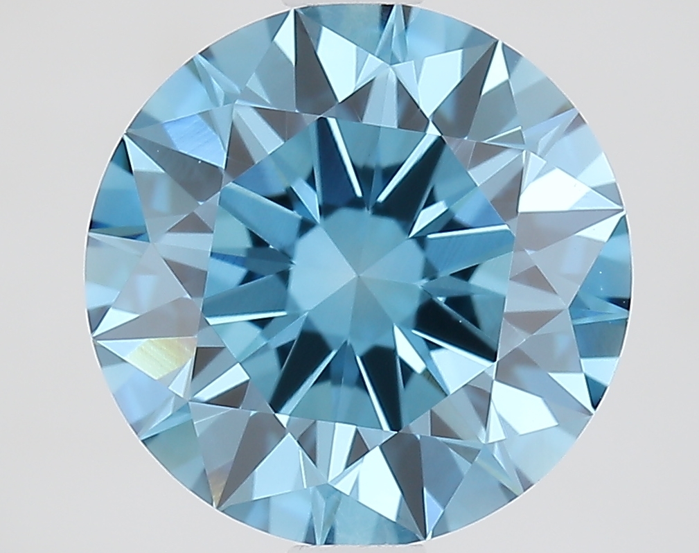 1.9ct Round Fancy Vivid Blue VVS2 IGI