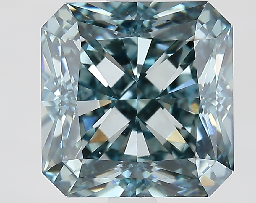 3.6ct Radiant Fancy Vivid Blue VVS2 IGI