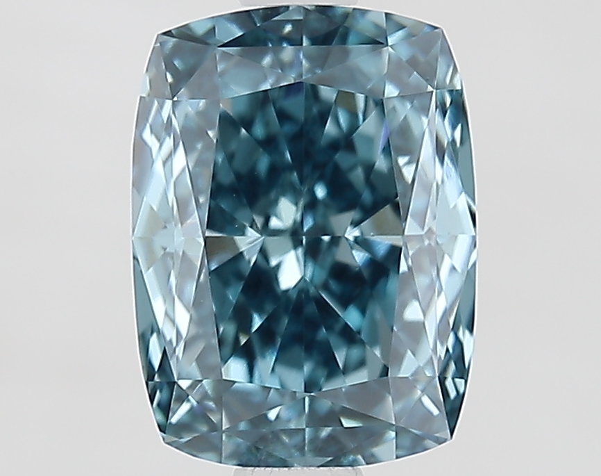 1.8ct Cushion Fancy Vivid Blue VS1 IGI
