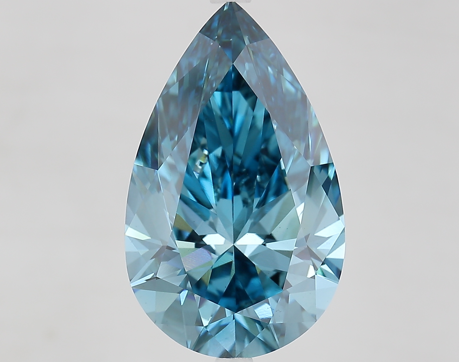 8.2ct Pear Fancy Vivid Blue VS1 IGI