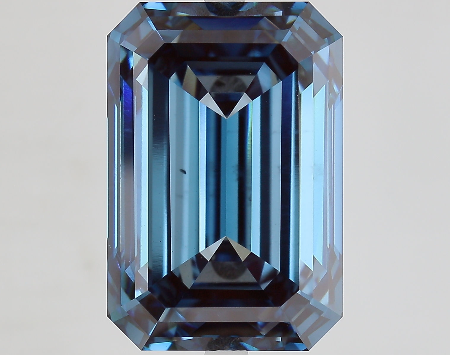 Emerald cut 18.1ct Fancy Vivid Blue VS1