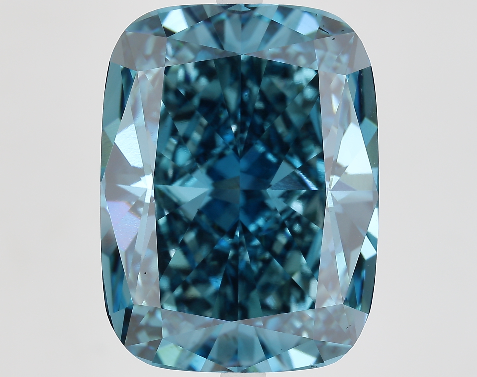 15.6ct Cushion Fancy Vivid Blue VS1 IGI