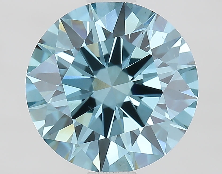 1.7ct Round Fancy Vivid Blue VS1 IGI