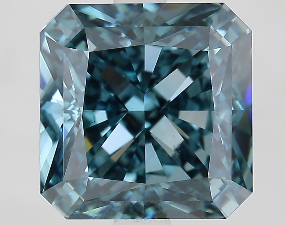3.7ct Radiant Fancy Vivid Blue VS1 IGI