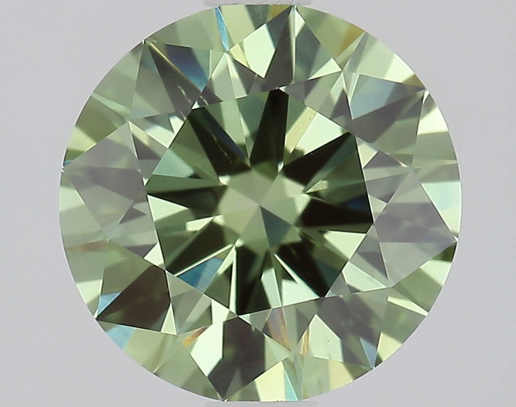 1.5ct Round Fancy Vivid Green SI1 IGI