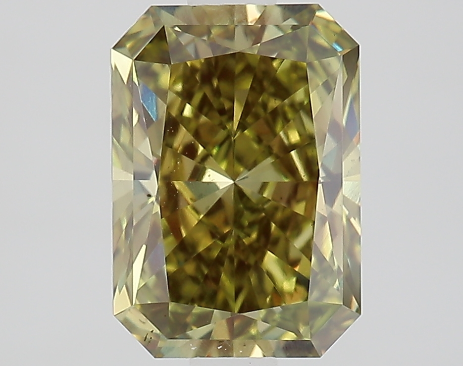2.0ct Radiant Fancy Vivid Green VS1 IGI