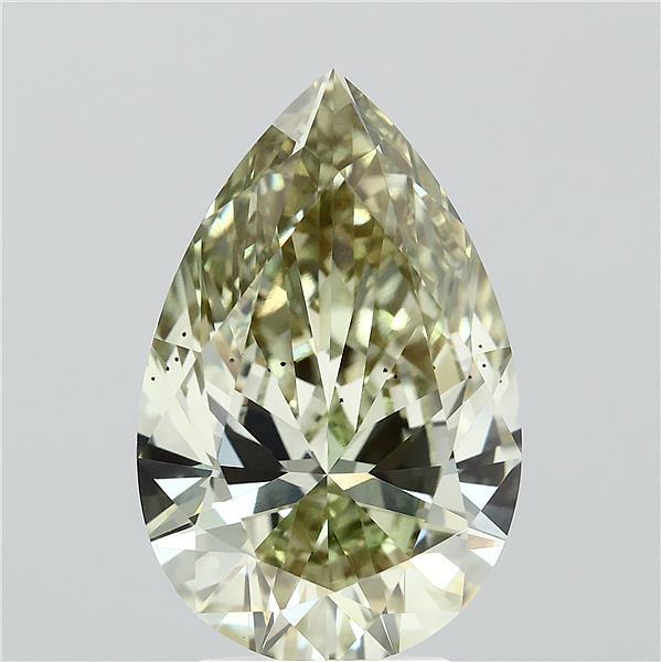 Pear 4.01ct Fancy Green SI1