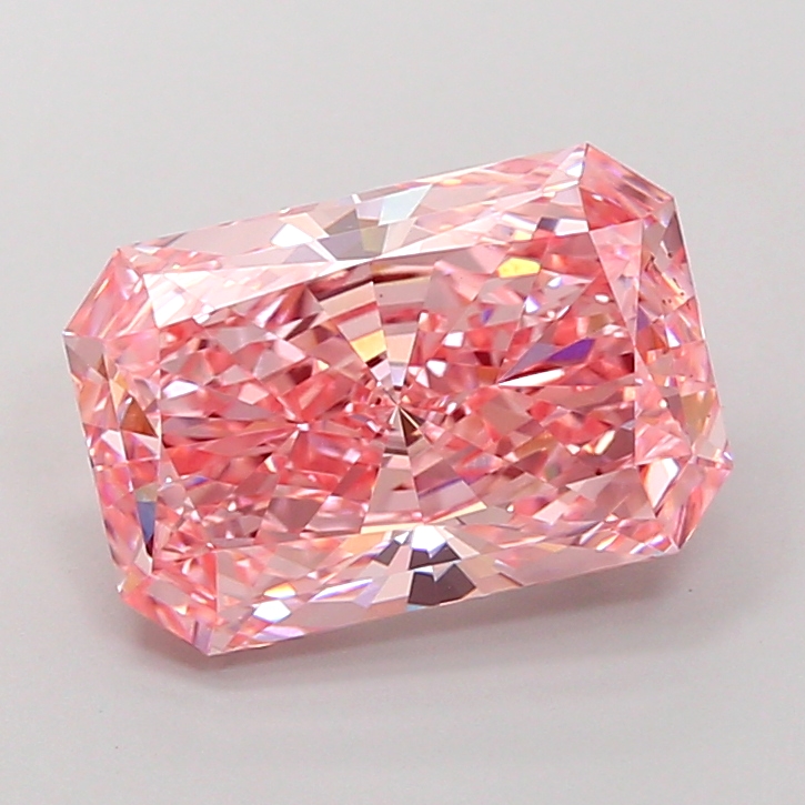 Radiant 4.50ct Fancy Vivid Pink VVS2