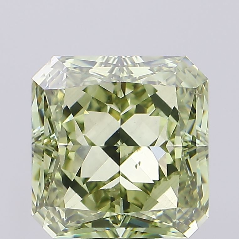 Radiant 10ct Fancy Intense Green VS2