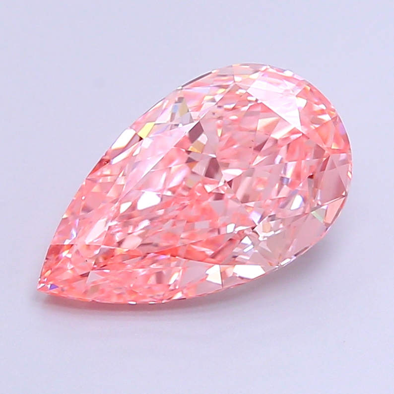 3.2ct Pear Fancy Vivid Pink VS2 IGI