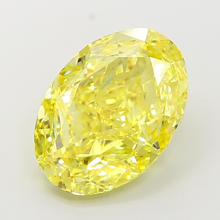 7.00ct Oval Fancy Intense Yellow VS2 IGI