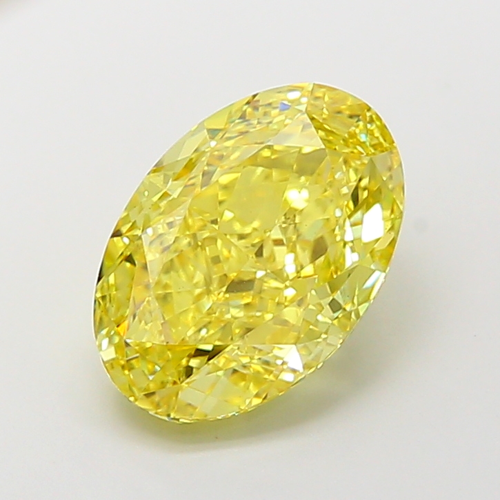 5.03ct Oval Fancy Intense Yellow VS2 IGI
