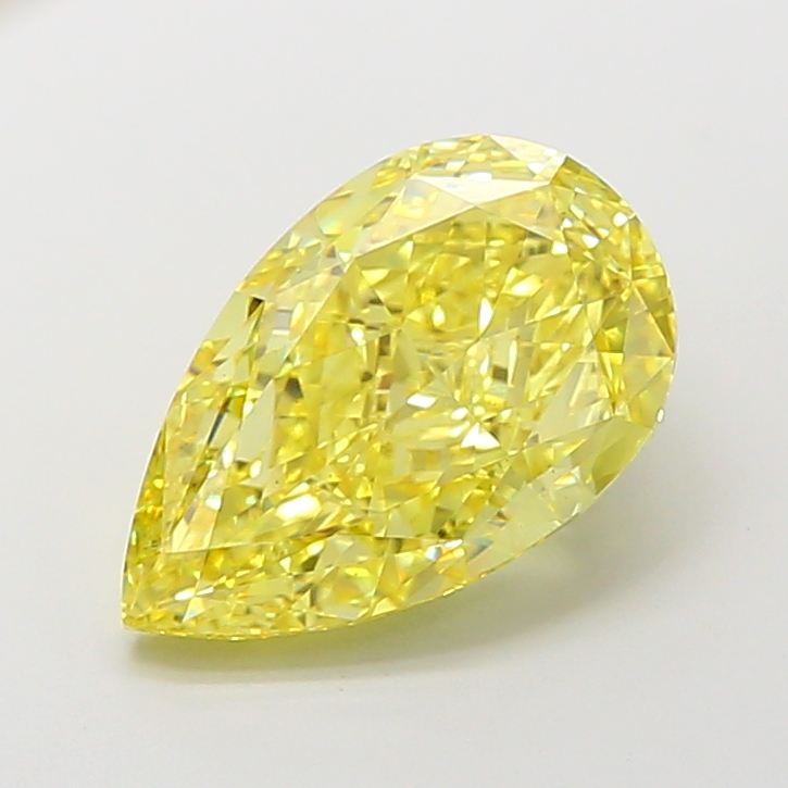 5.0ct Pear Fancy Intense Yellow VS2 IGI