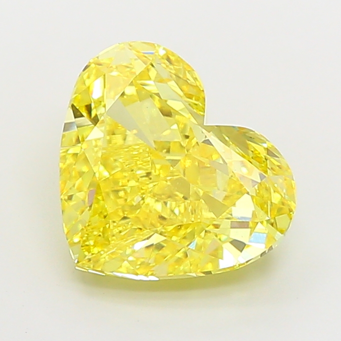 7.4ct Heart Fancy Vivid Yellow VVS2 IGI