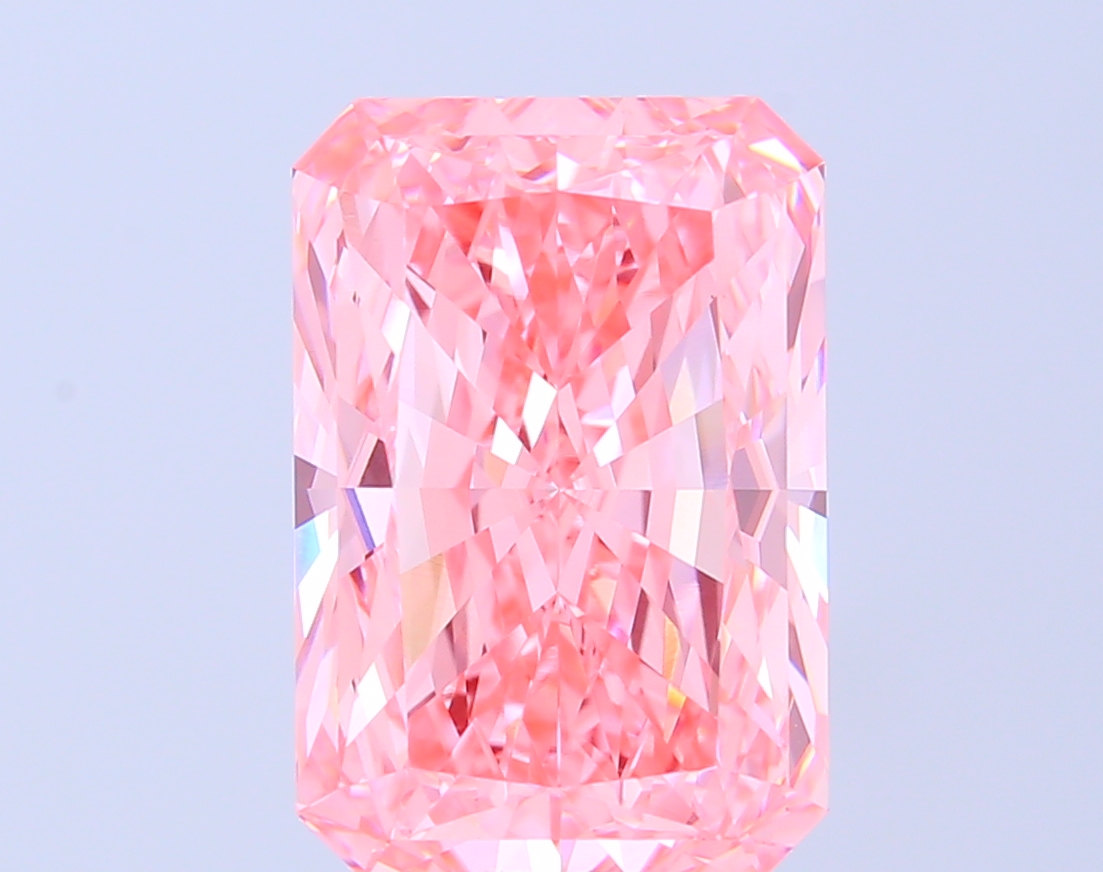 Radiant 7.53ct Fancy Vivid Pink VS1