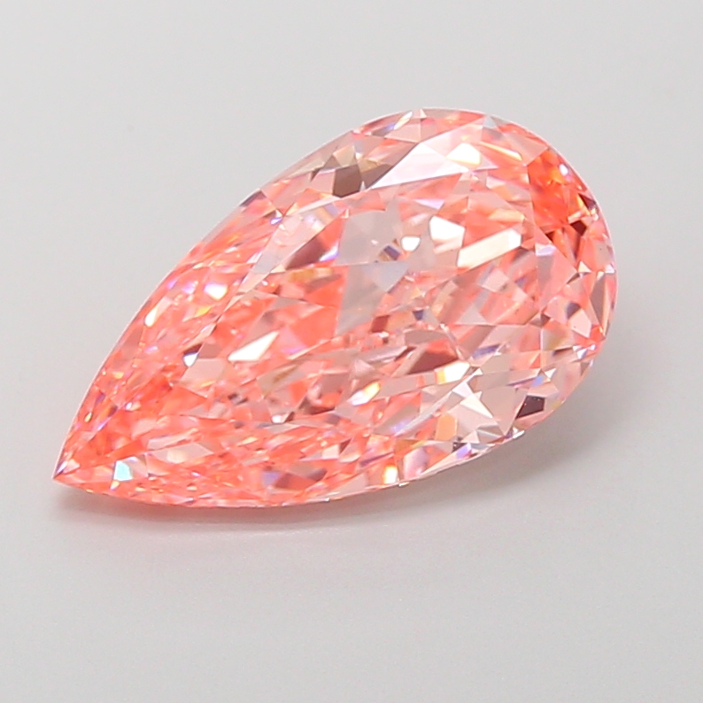 Pear 4.19ct Fancy Vivid Pink VS1