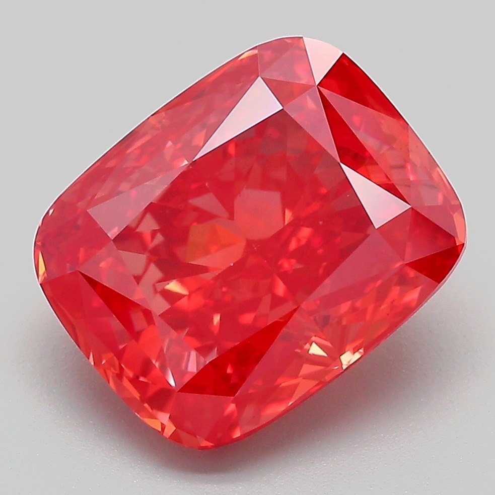 5.1ct Cushion Modified Fancy Vivid Pink VS1 IGI