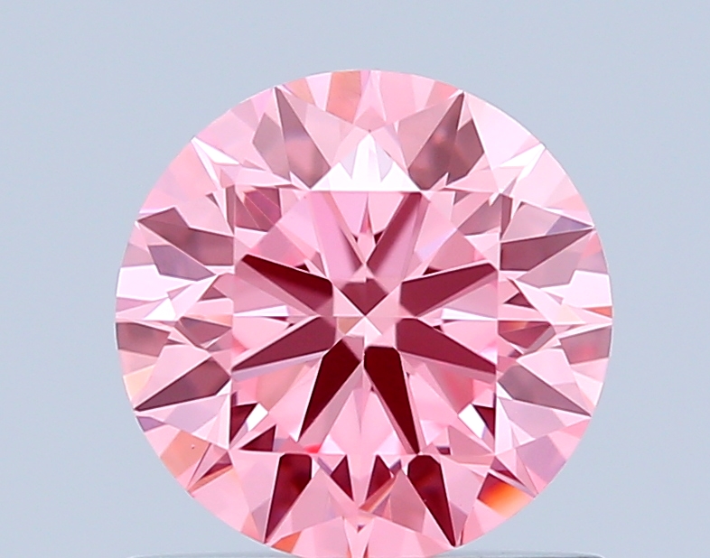 0.8ct Round Fancy Vivid Pink VVS2 IGI