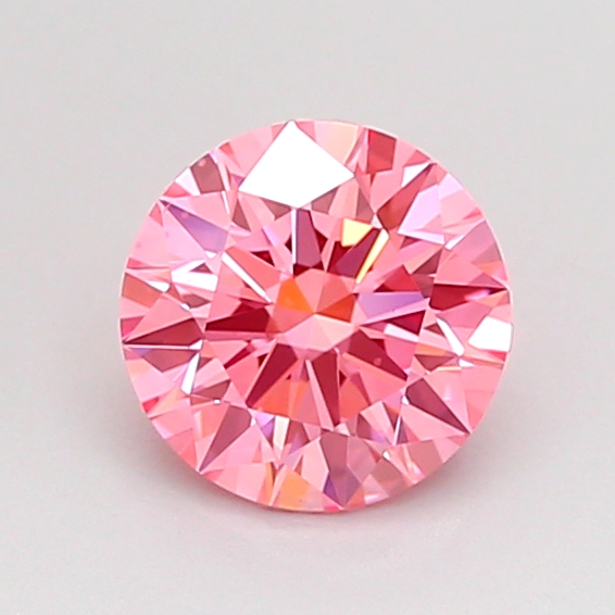 0.8ct Round Fancy Vivid Pink VS1 IGI