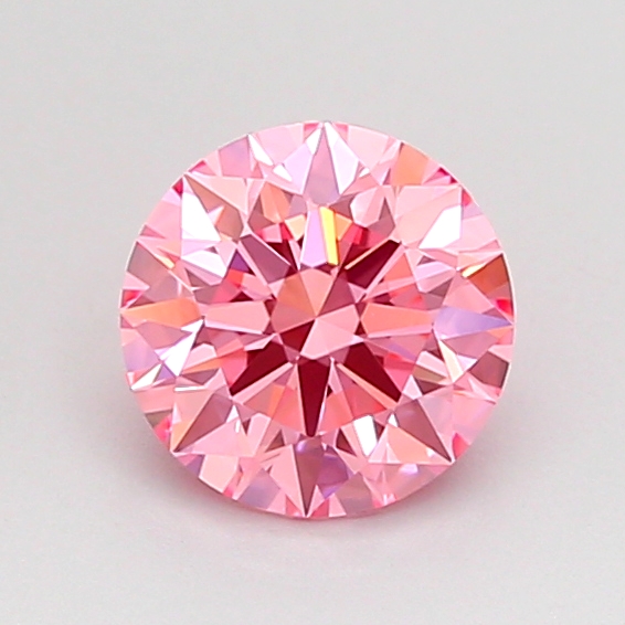0.8ct Round Fancy Vivid Pink VVS2 IGI